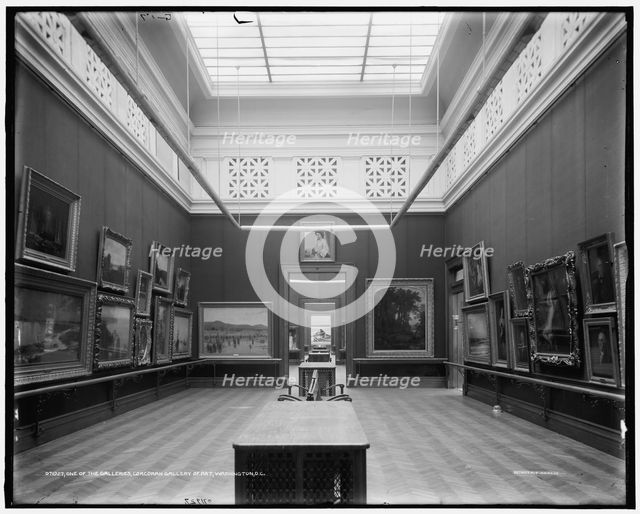 One of the galleries, Corcoran Gallery of Art, Washington, D.C., between 1905 and 1915. Creator: Unknown.
