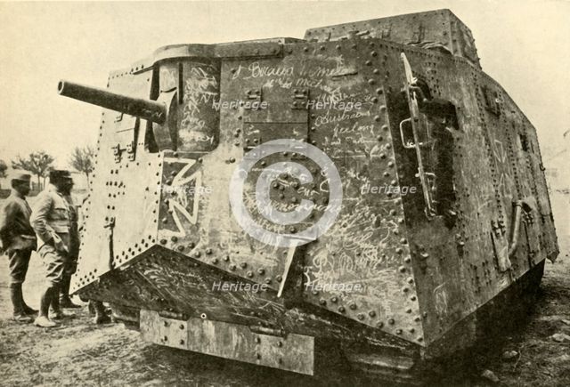 'One of the German Tanks captured on the Western Front', First World War, c1918, (c1920). Creator: Unknown.