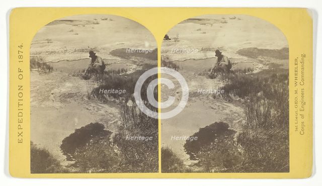 One of the group of Pagosa Hot Springs, showing incrustation on the surface..., 1874. Creator: Tim O'Sullivan.