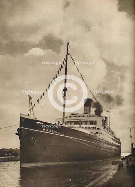 'One of the Largest Ships afloat, the Majestic owned by the Cunard White Star Line', 1936. Artist: Unknown.