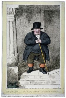 One of the Lions - or the living statue at the London Museum 1817. Artist: George Cruikshank