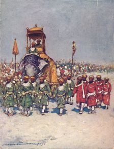 One of the most picturesque Groups in the Retainers Procession 1903. Artist: Mortimer L Menpes