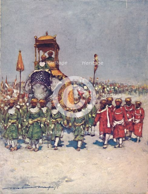 'One of the most picturesque Groups in the Retainers' Procession', 1903. Artist: Mortimer L Menpes.