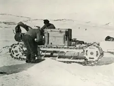 One of the Motor Sledges 1911, (1913). Artist: Herbert Ponting