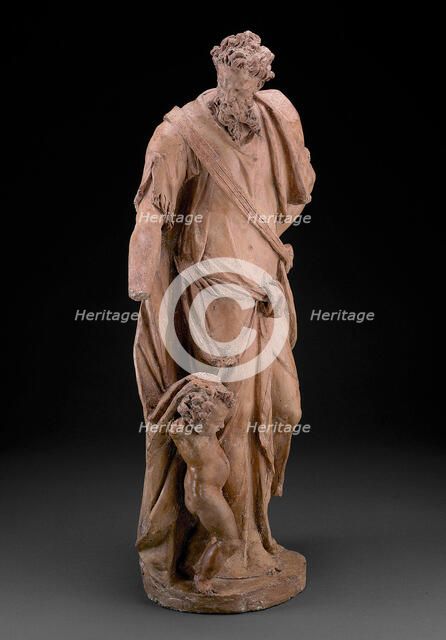 One of the Set of the Four Evangelists: Matthew, modeled c. 1580. Creator: Alessandro Vittoria.