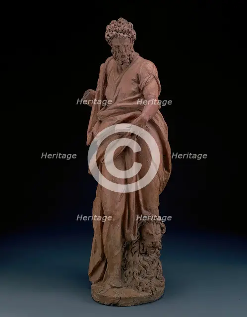 One of the Set of the Four Evangelists: Mark, modeled c. 1580. Creator: Alessandro Vittoria.