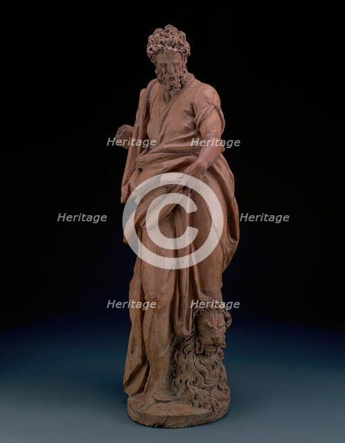 One of the Set of the Four Evangelists: Mark, modeled c. 1580. Creator: Alessandro Vittoria.