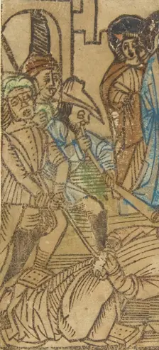 One of the Seven Falls of Christ (Schr. 645), 15th century., 15th century. Creator: Anon
