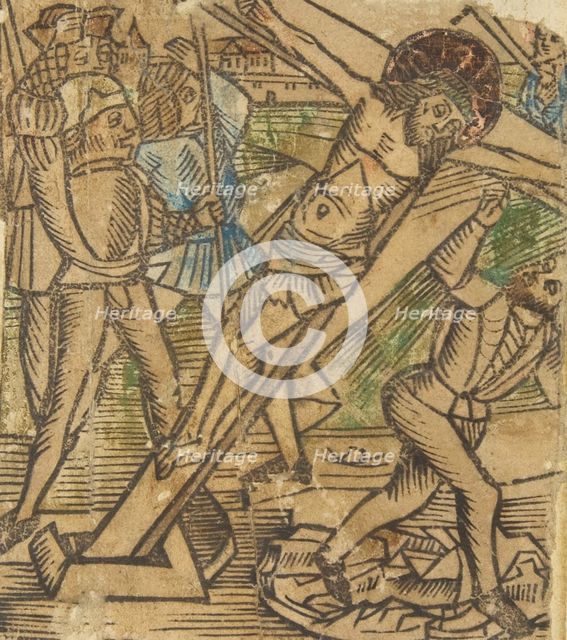 One of the Seven Falls of Christ (Schr. 683), 15th century., 15th century. Creator: Anon.