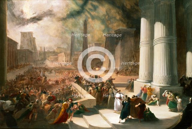 'One of the Seven Plagues of Egypt. The water of the Nile turned blood red', early 19th century. Artist: John Martin