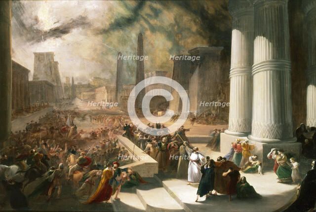 'One of the Seven Plagues of Egypt. The water of the Nile turned blood red', early 19th century. Artist: John Martin