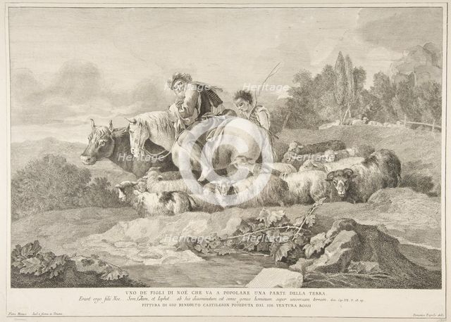 One of the Sons of Noah who Goes to Populate a Part of the Earth (Uno de figli di Noè c..., 1743-63. Creator: Pietro Monaco.