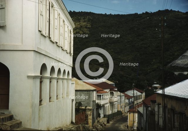 One of the steep streets on the hillsides, Charlotte Amalie, St. Thomas Island, Virgin Islands, 1941 Creator: Jack Delano.