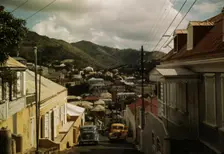 One of the steep streets on the hillsides, Charlotte Amalie, St. Thomas, Virgin Islands, 1941. Creator: Jack Delano
