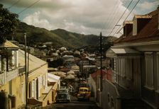 One of the steep streets on the hillsides, Charlotte Amalie, St. Thomas, Virgin Islands, 1941. Creator: Jack Delano