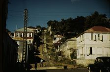 One of the steep streets on the hillsides, Charlotte Amalie, St. Thomas Island, Virgin Islands, 1941 Creator: Jack Delano