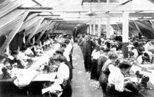 One of the stitching-rooms in Messrs. Jones Brothers handkerchief factory at Belfast, 1909. Creator: Unknown