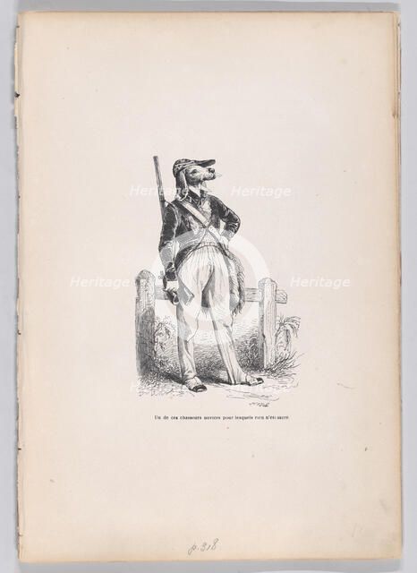 One of those novice hunters for whom nothing is sacred from Scenes from the Private..., ca. 1837-47. Creator: Joseph Hippolyte Jules Caque.