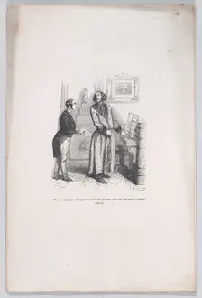 One does not bother an honest man with trifles like this. from the Little Miseries of Huma..., 1843. Creator: Jean Ignace Isidore Gerard