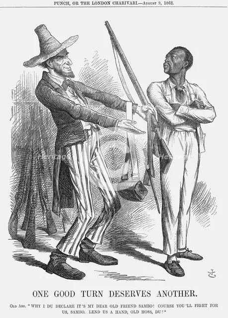 'One Good Turn Deserves Another', 1862. Creator: John Tenniel.