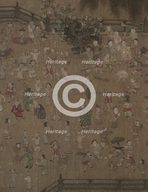 One Hundred Children at Play, 1100s-1200s. Creator: Su Hanchen (Chinese, active c. 1101-1125), tradition of ; Wang Juzhen (Chinese), tradition of.