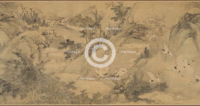 One Hundred Cranes, qing dynasty (1644-1912). Creators: Unknown, Shen Nanpin.