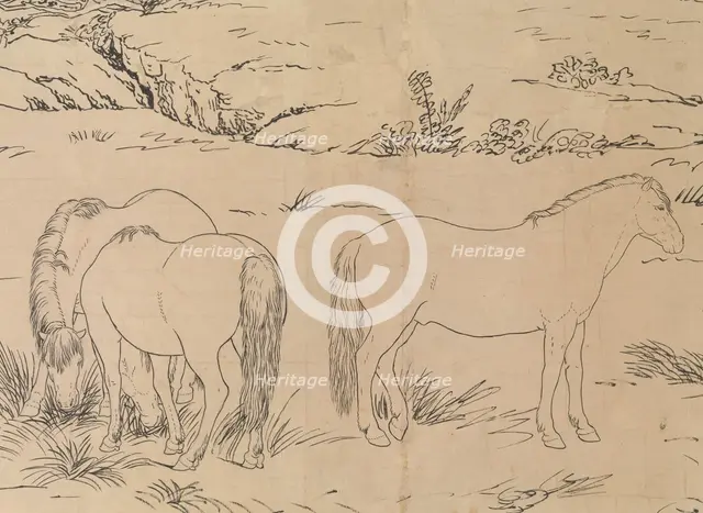 One Hundred Horses, datable to 1723-25. Creator: Giuseppe Castiglione.