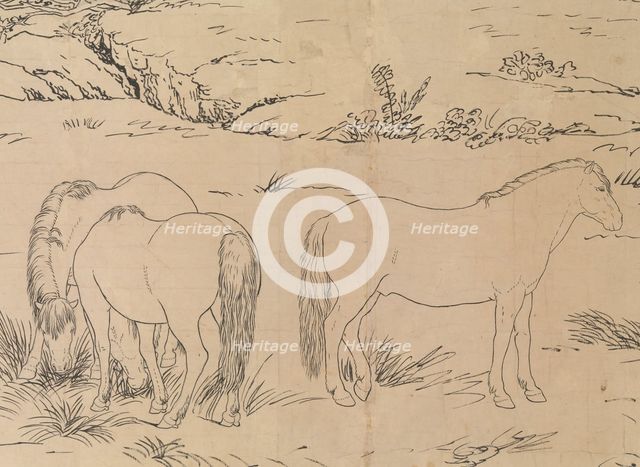 One Hundred Horses, datable to 1723-25. Creator: Giuseppe Castiglione.