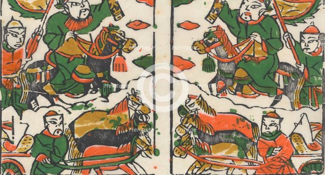 One hundred thirty-five woodblock prints including New Year's pictures (nianh..., 19th-20th century. Creator: Unknown.