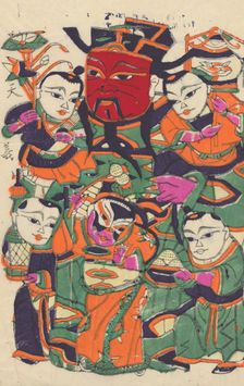 One hundred thirty-five woodblock prints including New Year's pictures (nianh..., 19th-20th century. Creator: Unknown