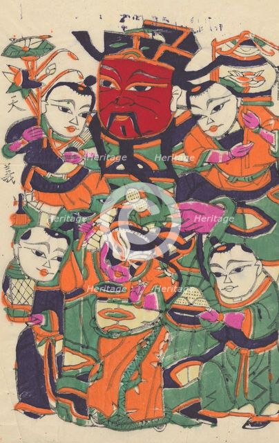 One hundred thirty-five woodblock prints including New Year's pictures (nianh..., 19th-20th century. Creator: Unknown.