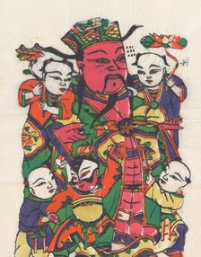 One hundred thirty-five woodblock prints including New Year's pictures (nianh..., 19th-20th century. Creator: Unknown