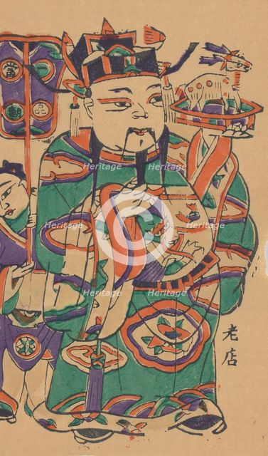 One hundred thirty-five woodblock prints including New Year's pictures (nianh..., 19th-20th century. Creator: Unknown.