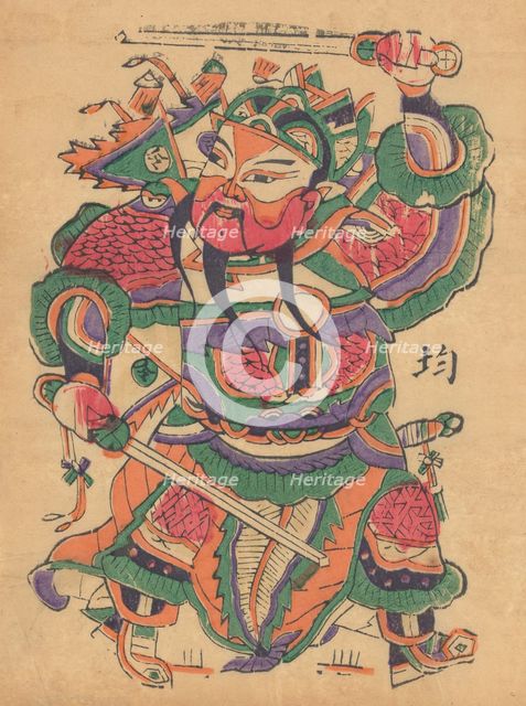 One hundred thirty-five woodblock prints including New Year's pictures (nianh..., 19th-20th century. Creator: Unknown.
