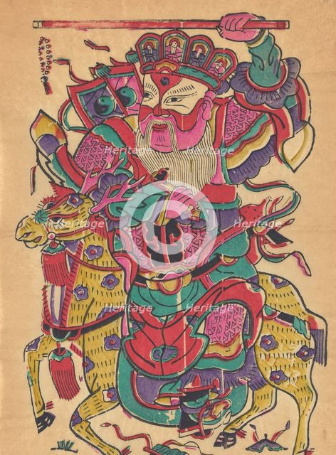 One hundred thirty-five woodblock prints including New Year's pictures (nianh..., 19th-20th century. Creator: Unknown.