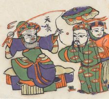 One hundred thirty-five woodblock prints including New Year's pictures (nianh..., 19th-20th century. Creator: Unknown