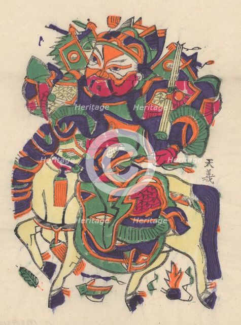 One hundred thirty-five woodblock prints including New Year's pictures (nianh..., 19th-20th century. Creator: Unknown.