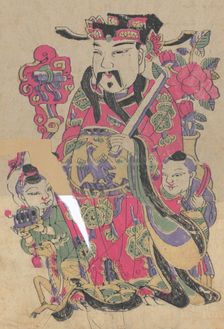 One hundred thirty-five woodblock prints including New Year's pictures (nianh..., 19th-20th century. Creator: Unknown