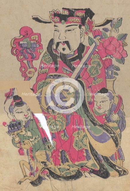 One hundred thirty-five woodblock prints including New Year's pictures (nianh..., 19th-20th century. Creator: Unknown.