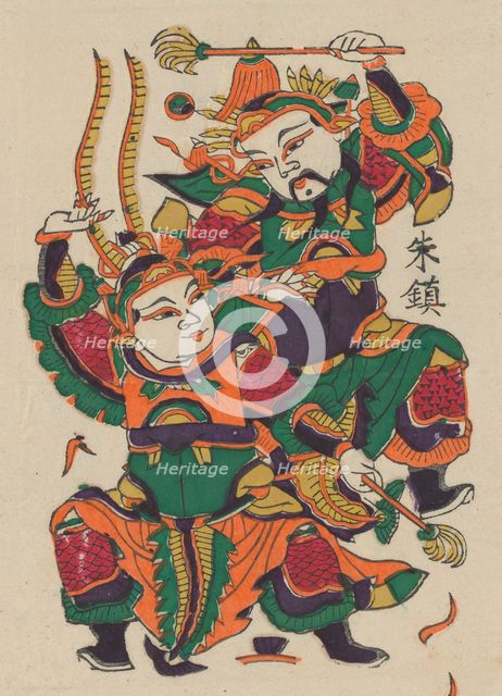 One hundred thirty-five woodblock prints including New Year's pictures (nianh..., 19th-20th century. Creator: Unknown.