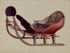 One Horse Sleigh, c. 1936. Creator: Aaron Fastovsky