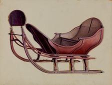 One Horse Sleigh, c. 1936. Creator: Aaron Fastovsky