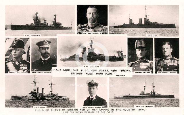 'One Life, One Flag, One Fleet, One Throne, Britons, Hold Your Own!', early 20th century. Artist: Unknown