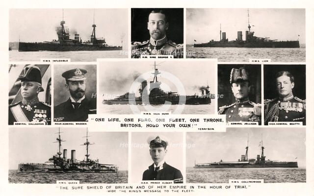 'One Life, One Flag, One Fleet, One Throne, Britons, Hold Your Own!', early 20th century. Artist: Unknown