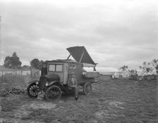 One pea picker's home, one-half mile off Highway 101 at Nipomo, California, 1936. Creator: Dorothea Lange