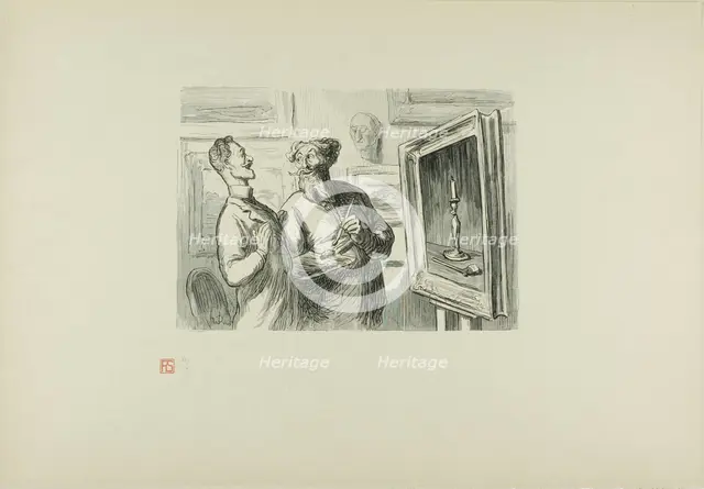 One Realist Will Always Find Another Realist who Admires His Work, 1869, printed 1920. Creator: Etienne Carjat.