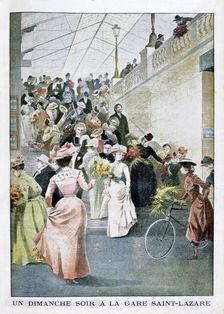 One Sunday evening at Saint Lazare Station, 1901
