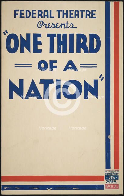 One Third of a Nation, [193-]. Creator: Unknown.