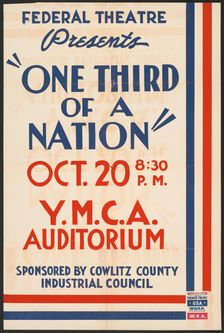 One Third of a Nation, [193-]. Creator: Unknown