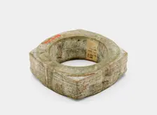 One-tier tube (cong ?) with masks, Late Neolithic period, ca. 3000-ca. 2250 BCE. Creator: Unknown